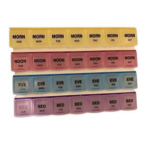 7 Day Pill Organizer 4x Daily Travel Everyday Essentials Vacation Beauty Jewelry